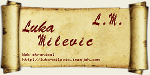 Luka Milević vizit kartica